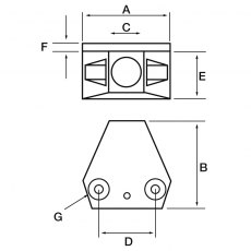 Allen AY Toe Rail Stanchion Base Allen AY Toe Rail Stanchion Base