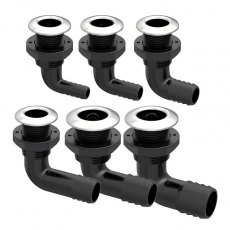 90° Plastic Skin Fitting with Stainless Steel Cap Hose 90° Plastic Skin Fitting with Stainless Steel Cap Hose