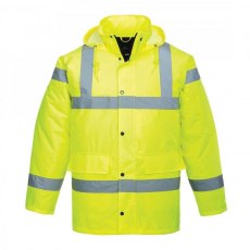 Hi Vis Yellow Padded Traffic Jacket - X Large Only Last Few To Clear