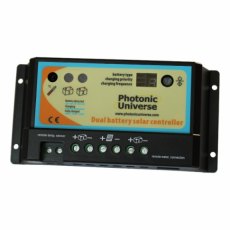 Photonic Universe 10A dual battery solar charge controller / regulator for 12V / 24V batteries Photonic Universe 10A dual battery solar charge controller / regulator for 12V / 24V batteries