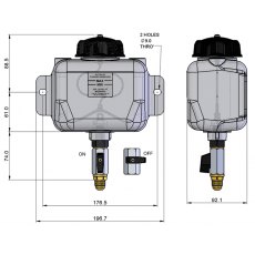 Hy-Pro Drive R4306 HYDRAULIC STEERING FLUID RESERVOIR Hy-Pro Drive R4306 HYDRAULIC STEERING FLUID RESERVOIR