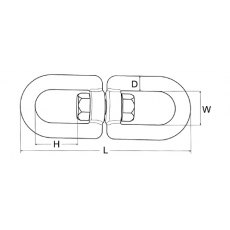 Eye and Eye Swivels - 316 / A4 Stainless Steel Eye and Eye Swivels - 316 / A4 Stainless Steel