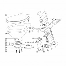 Nuova Rade Toilet Major Service Kit for manual toilet LT-0 & LT-1 Nuova Rade Toilet Major Service Kit for manual toilet LT-0 & LT-1
