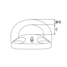 Wichard Forged 6 mm Double Folding Pad eye Wichard Forged 6 mm Double Folding Pad eye