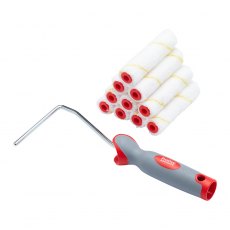 Pro Dec Advance 11pc Short Pile Microfibre 4" Mini Rollers & Frame Pro Dec Advance 11pc Short Pile Microfibre 4" Mini Rollers & Frame