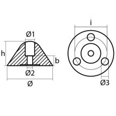 Tecnoseal Flex-o-Fold Prop Nut Anode FF01/FF03 01040 Tecnoseal Flex-o-Fold Prop Nut Anode FF01/FF03 01040