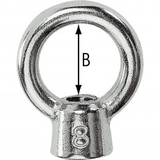 Stainless steel eye nut 6mm thread 16mm eye Stainless steel eye nut 6mm thread 16mm eye