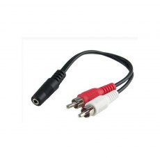 Fusion MS-CBAUX 3.5mm Female Auxillary to 2 x RCA Male Cable Fusion MS-CBAUX 3.5mm Female Auxillary to 2 x RCA Male Cable