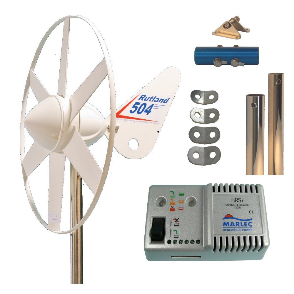 Rutland 504 Windcharger Kit with Marine Mount and Charger Controller - TCS  Chandlery Ltd