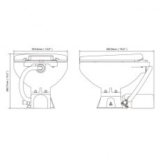 Seaflo Regular Electric Marine Toilet