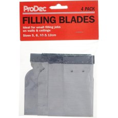ProDec PFB4P 4 pack Filling Blades for Applying and Smoothing Fillers, Silver