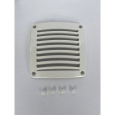 White Louvered Vent Grill 118 x 118mm