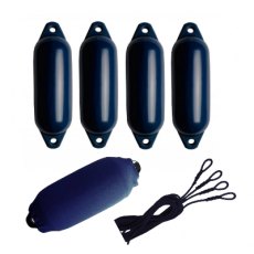 Majoni Boat Fender - 4 pack package - fender, lines and covers - SIZE 1