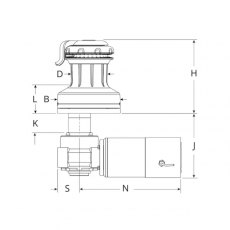 40QT Orbit Winch, 2-Speed, QuickTrim, E1 12V