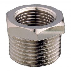 Guidi Nickel Plated Bushing M-F 1/2 in x 3/8 in