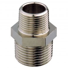 Guidi Nickel Plated Reducing Nipple M-M 1/2 in x 3/8 in