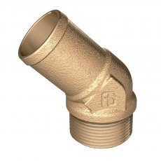 Guidi Brass 45 deg. Hose Connector M 3/4 in x 25 mm