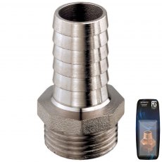 Guidi Nickel Plated Hose Connector M 1/2 in x 19 mm