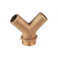 Guidi Brass Y-Shaped Hose Connector 1 in 1/4 x 32 mm