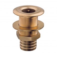 Guidi Brass Thru-Hull Connection With Hose Adaptor 3/8 in