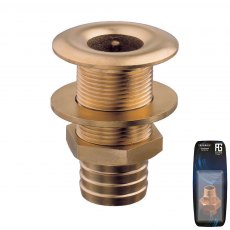 Guidi Brass Thru-Hull Connection With Hose Adaptor 1 in 1/4