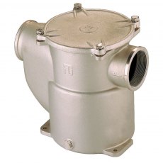 Guidi Nickel Plated Bronze Water Strainer in Mediterraneo in 3/8 in