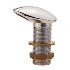 Guidi Chrome-Plated Brass Shell Scupper Vent in Arrow in Series 1/2 in