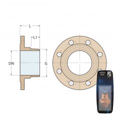 Guidi Bronze flange Male Dn40Pn06