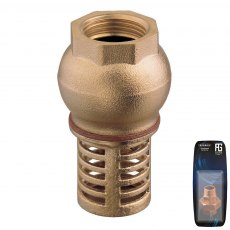 Guidi Brass Rubber Disk Foot-Valve 1 in