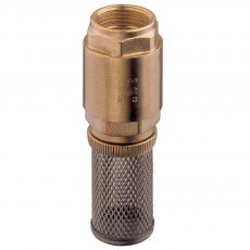 Guidi Brass Foot-Valve with Stainless steel Filter 3/8 in