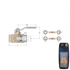 Guidi Nickel Brass 3W Valv 1/4In