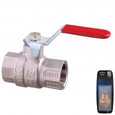 Guidi Nickel Plated Brass Lever Ball Valve F-F - 1/4 in