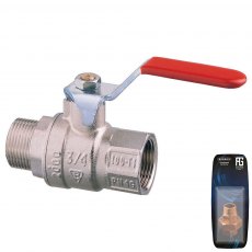 Guidi Nickel Plated Brass Lever Ball Valve M-F - 1/4 in