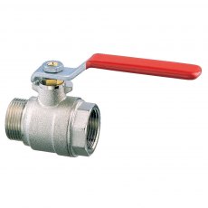 Guidi Nickel Plated Brass Lever Operated Ball Valve M-F - 1/4 in