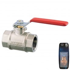 Guidi Nickel Plated Brass Lever Operated Ball Valve F-F - 1/2 in