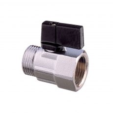 Guidi Nickel Plated Brass in Mini in Lever Ball Valve M-F - 3/8 in