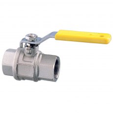 Guidi Nickel Plated Brass Lever Operated Ball Valve F-F in 2000 Series in - 1/4 in