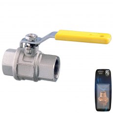 Guidi Nickel Plated Brass Lever Operated Ball Valve F-F in 2000 Series in - 1/4 in