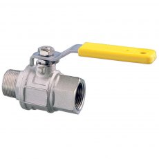 Guidi Nickel Plated Brass Lever Operated Ball Valve M-F in 2000 Series in - 1/4 in