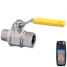 Guidi Nickel Plated Brass Lever Operated Ball Valve M-F in 2000 Series in - 1/4 in