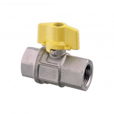 Guidi Nickel Plated Brass Throttle Operated Ball Valve F-F in 2000 Series in - 1/4 in