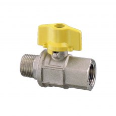 Guidi Nickel Plated Brass Throttle Operated Ball Valve M-F in 2000 Series in - 1/4 in