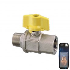 Guidi Nickel Plated Brass Throttle Operated Ball Valve M-F in 2000 Series in - 1/4 in