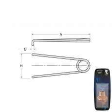 Guidi Steel Spring Key For Deck Filler 2 in 1/2, 3 in , 3 in 1/2