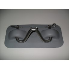 Rubber Snap Davit Pad and Hook Grey 270mm x 120mm Each