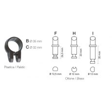 Plastic Collar 35mm with Metal Pin 35mm