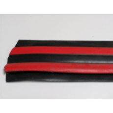 PVC Tear Drop Rubbing Strake Black/Red Stripes 6M x 10cm