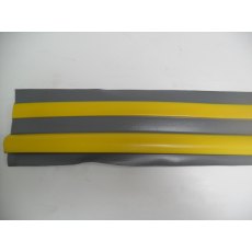 PVC Tear Drop Rubbing Strake Grey/Yellow 5M x 9.5cm