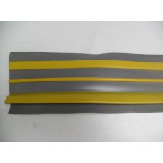 PVC Tear Drop Rubbing Strake Grey/Yellow 3M x 12cm