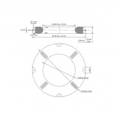 LALIZAS Lifebuoy Ring SOLAS With Retroreflective Tape 73cm 2.5kg